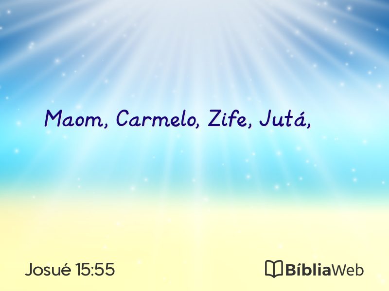 Josué 15:55 em imagem para compartilhar