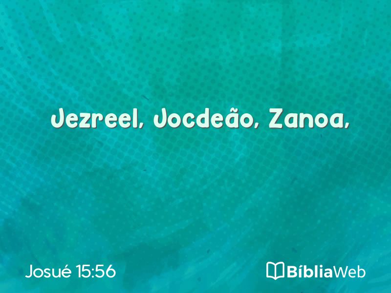 Josué 15:56 em imagem para compartilhar