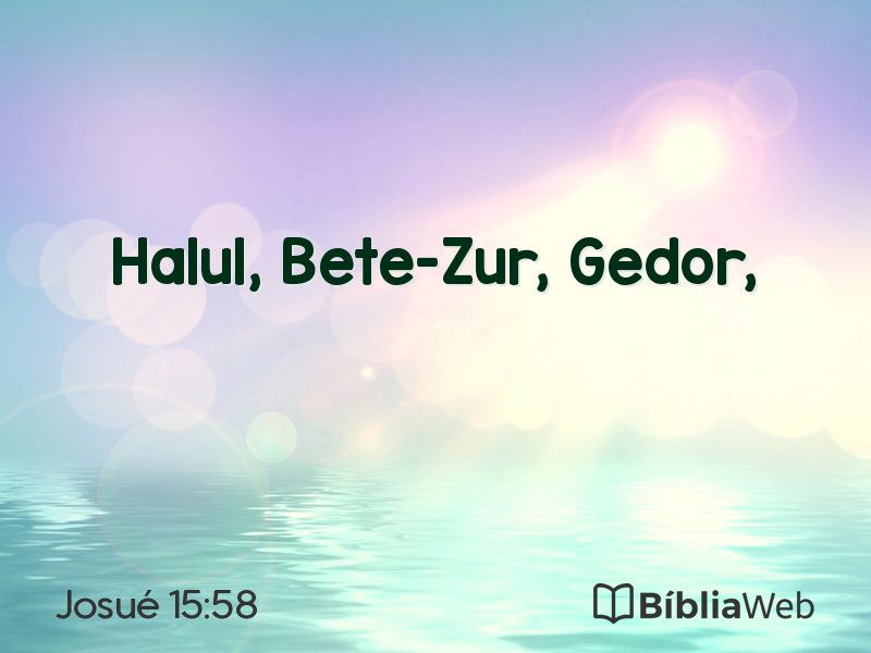 Josué 15:58 em imagem para compartilhar