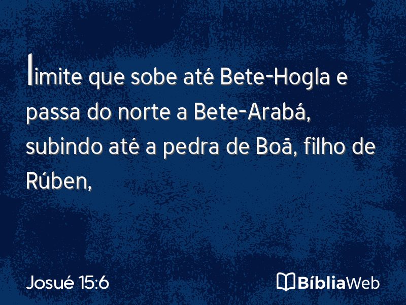 Josué 15:6 em imagem para compartilhar