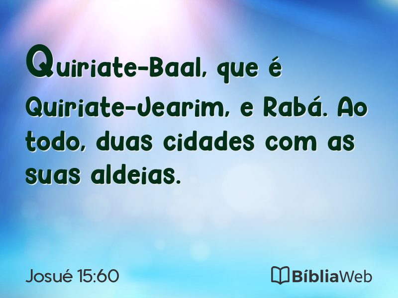 Josué 15:60 em imagem para compartilhar