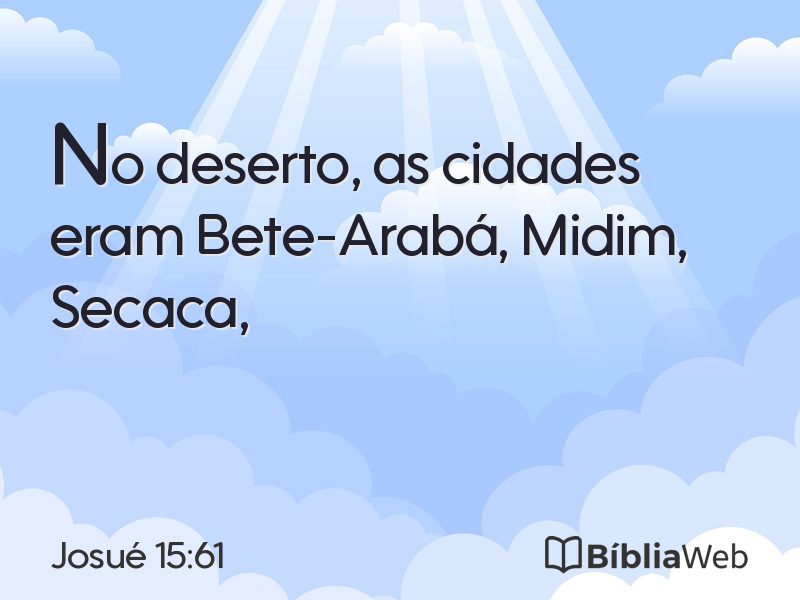 Josué 15:61 em imagem para compartilhar