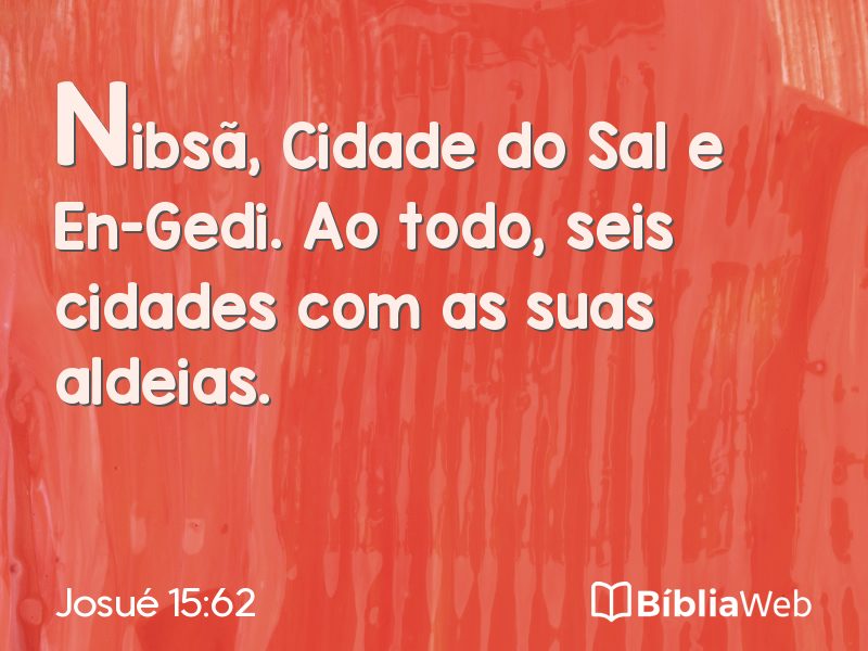 Josué 15:62 em imagem para compartilhar