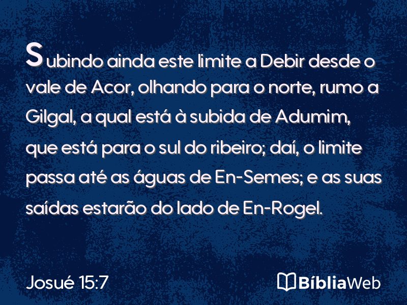 Josué 15:7 em imagem para compartilhar