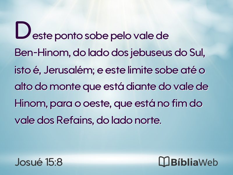 Josué 15:8 em imagem para compartilhar