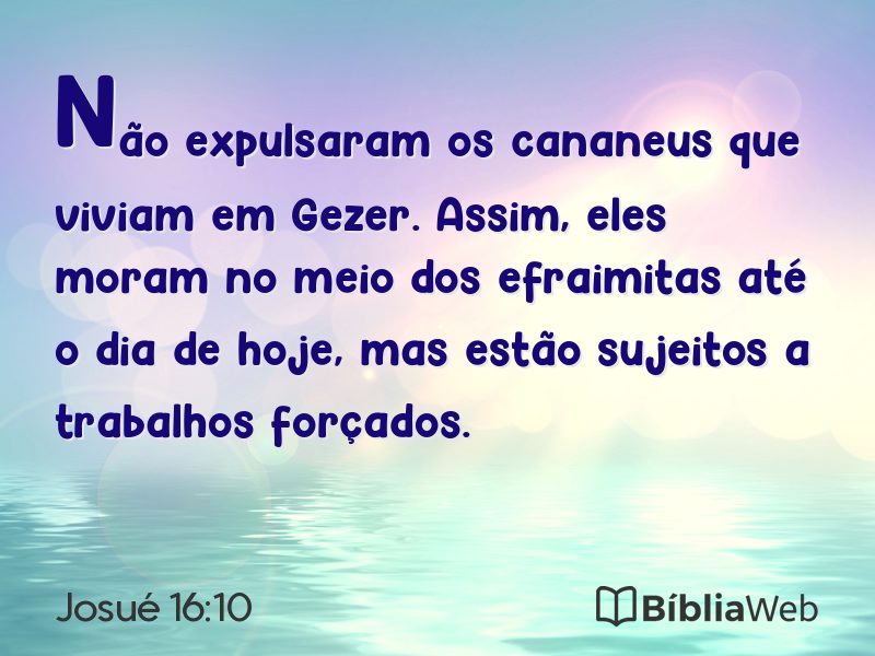 Josué 16:10 em imagem para compartilhar