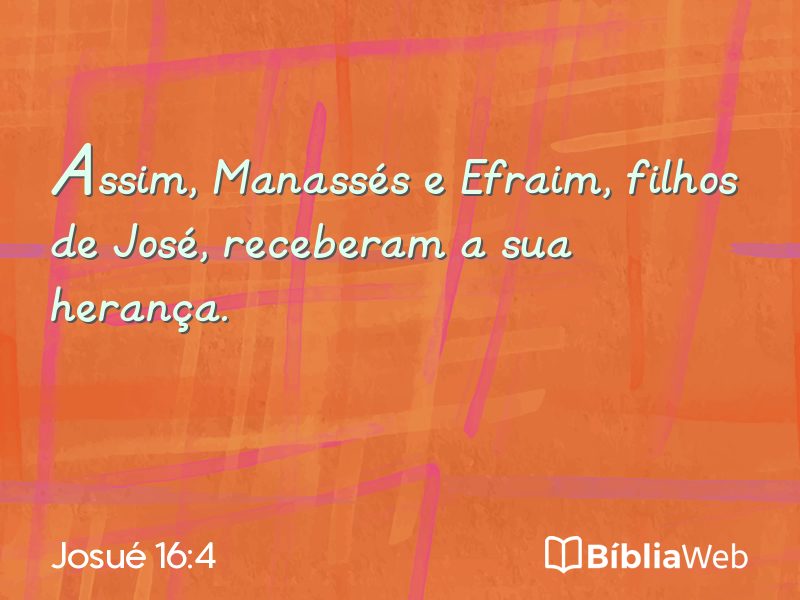 Josué 16:4 em imagem para compartilhar