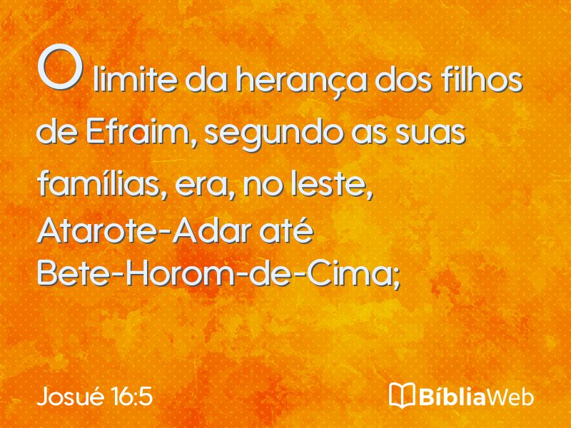 Josué 16:5 em imagem para compartilhar