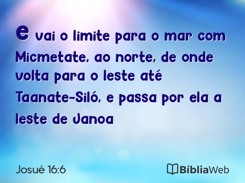 Josué 16:6 em imagem para compartilhar