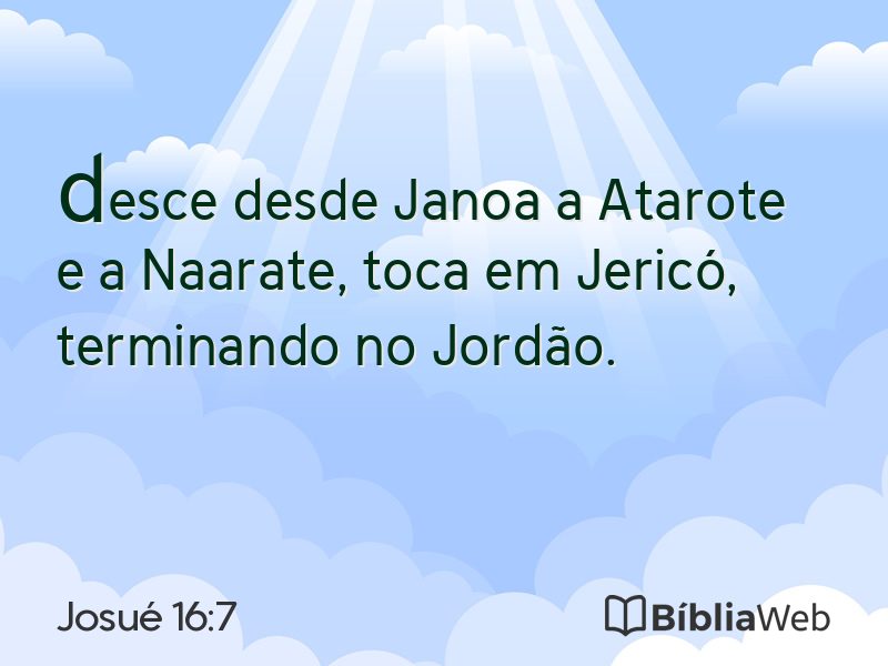 Josué 16:7 em imagem para compartilhar