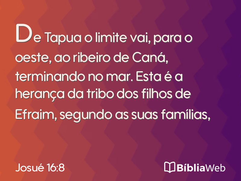 Josué 16:8 em imagem para compartilhar