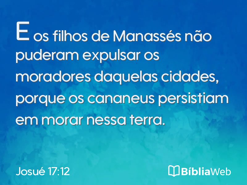Josué 17:12 em imagem para compartilhar