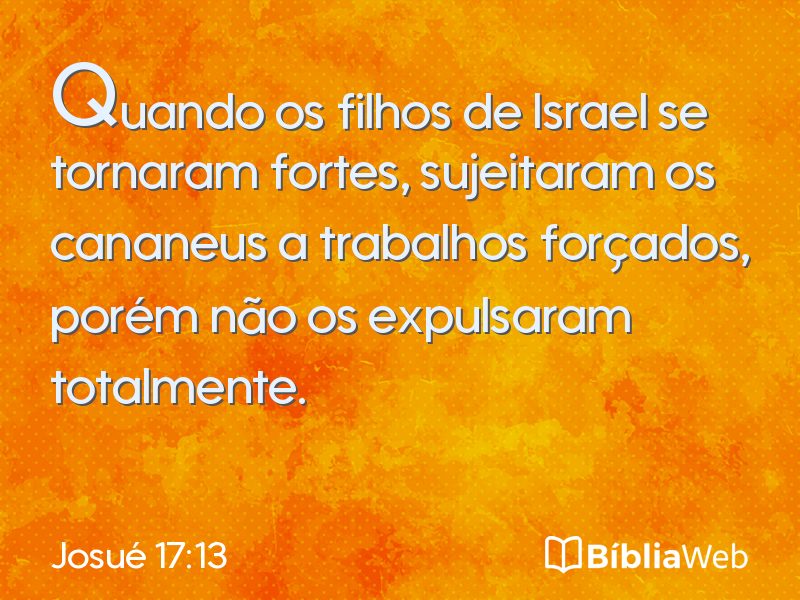 Josué 17:13 em imagem para compartilhar