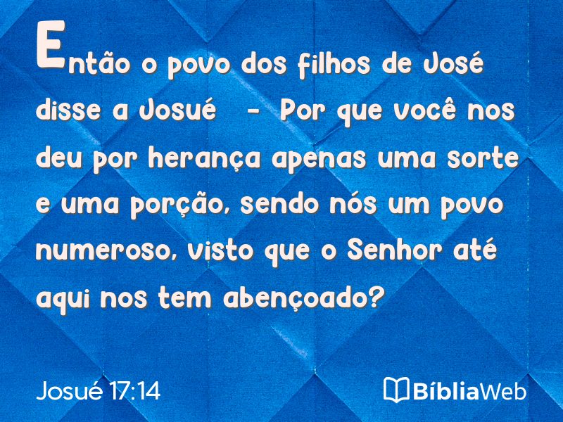 Josué 17:14 em imagem para compartilhar