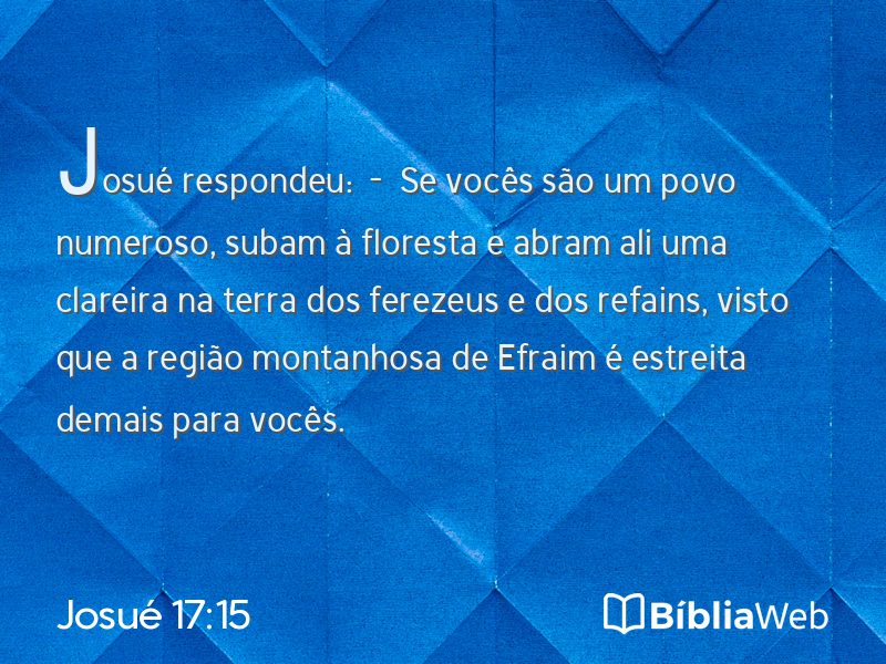 Josué 17:15 em imagem para compartilhar