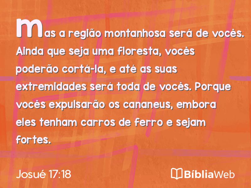 Josué 17:18 em imagem para compartilhar