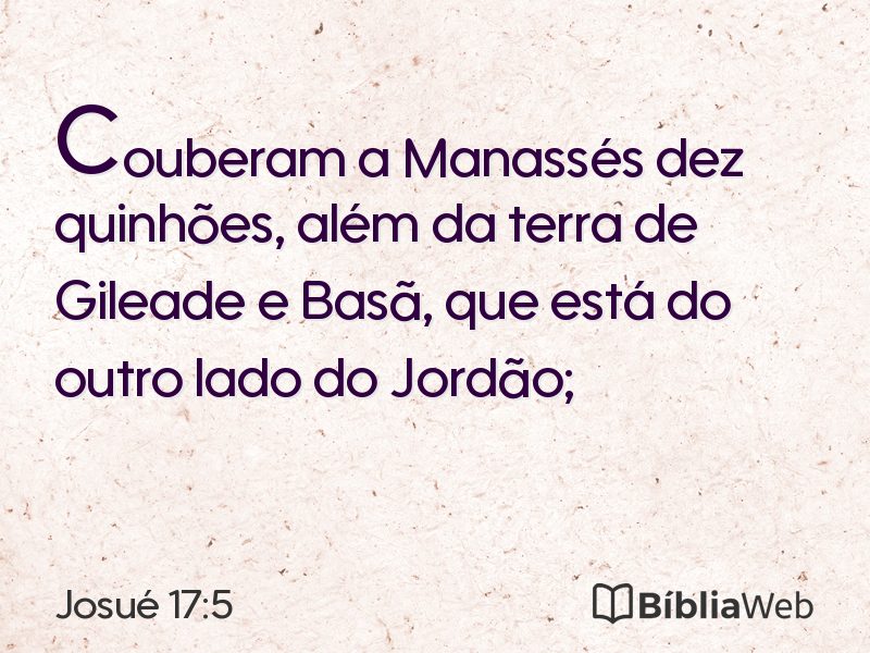 Josué 17:5 em imagem para compartilhar