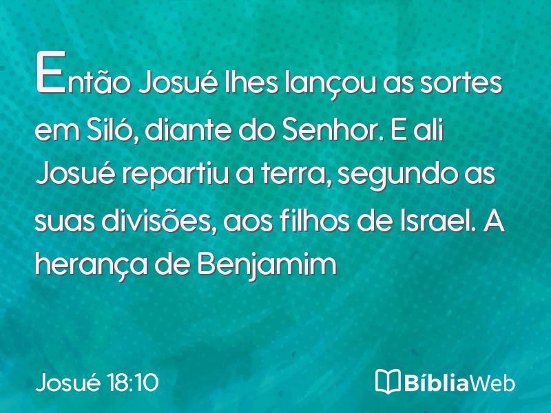 Josué 18:10 em imagem para compartilhar