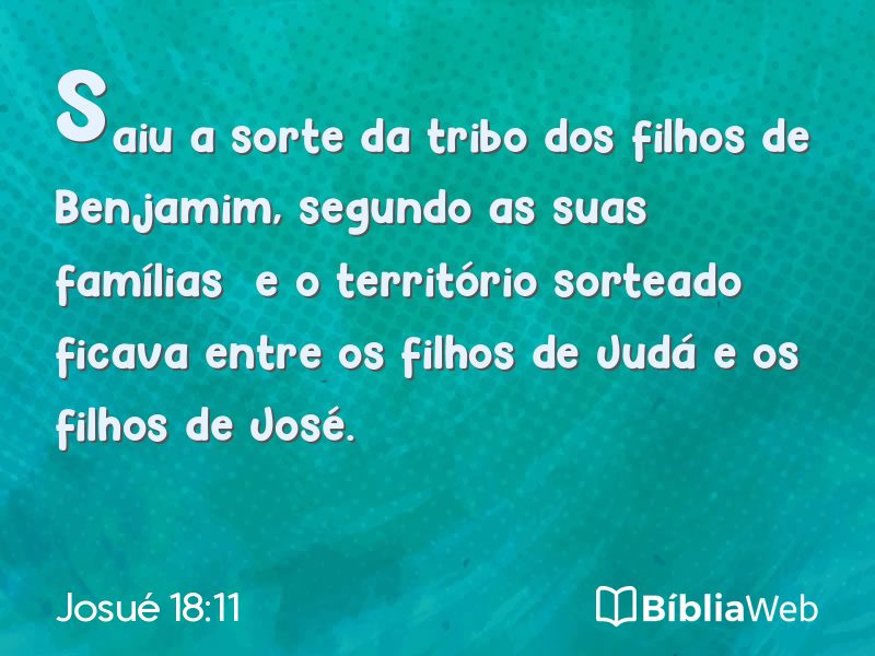 Josué 18:11 em imagem para compartilhar