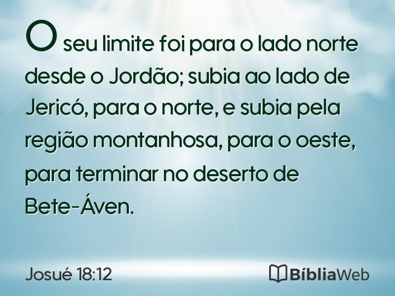 Josué 18:12 em imagem para compartilhar