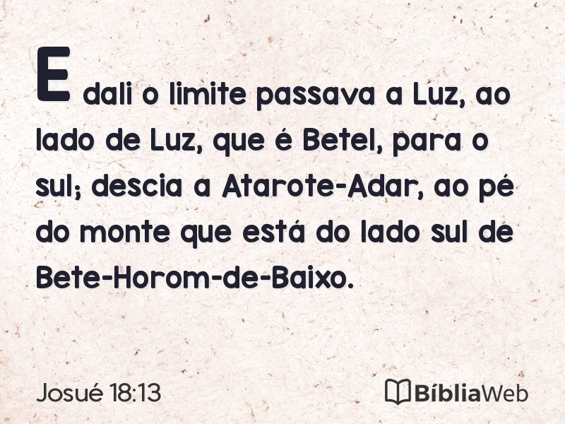 Josué 18:13 em imagem para compartilhar