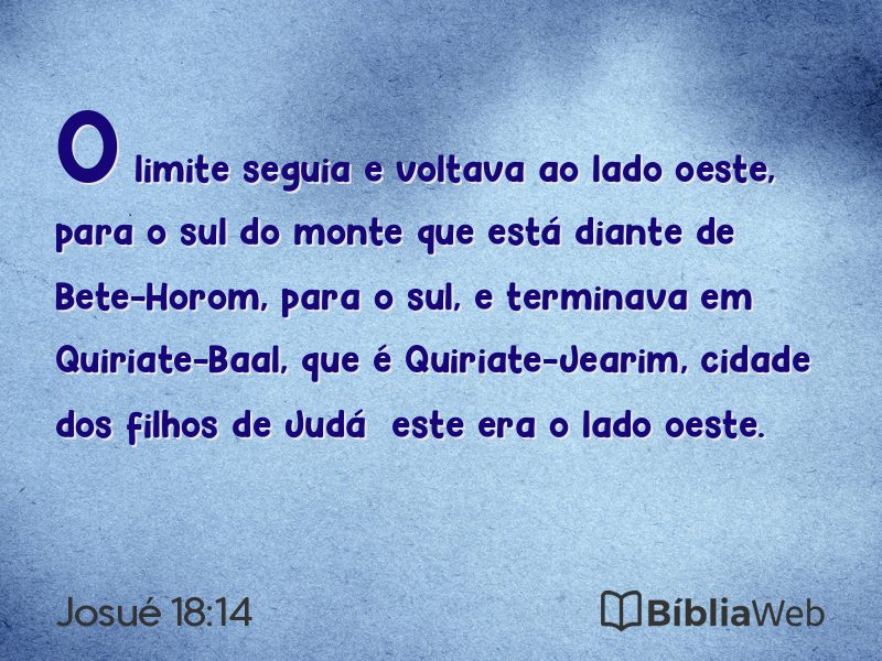 Josué 18:14 em imagem para compartilhar