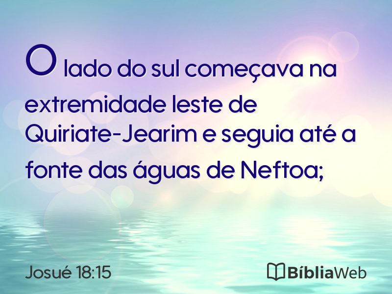 Josué 18:15 em imagem para compartilhar