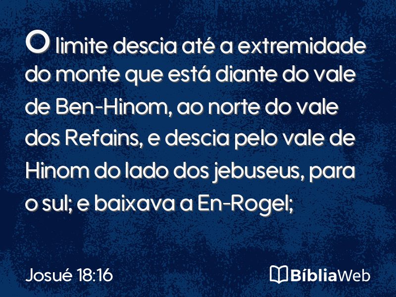 Josué 18:16 em imagem para compartilhar