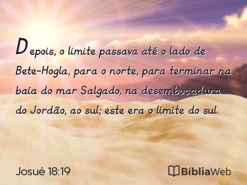 Josué 18:19 em imagem para compartilhar