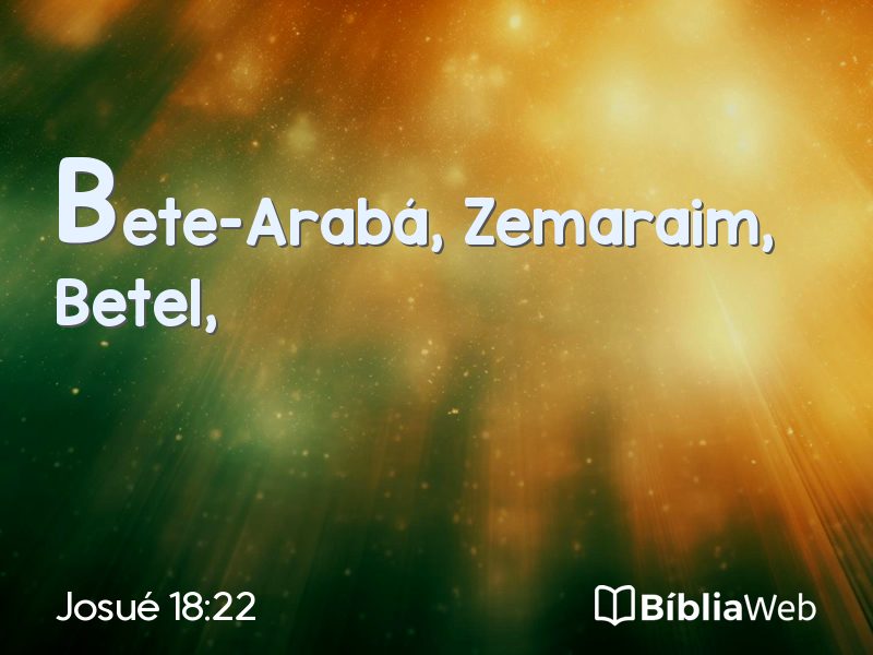 Josué 18:22 em imagem para compartilhar