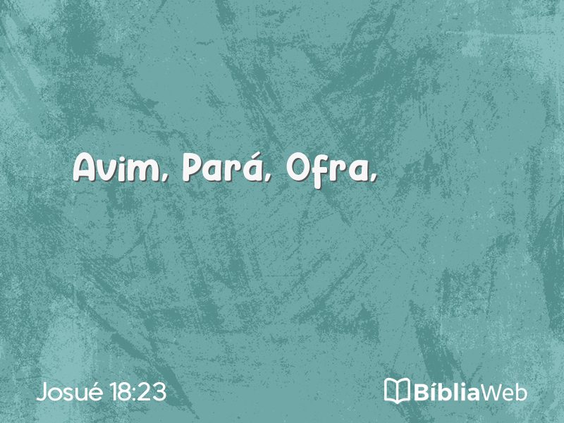 Josué 18:23 em imagem para compartilhar