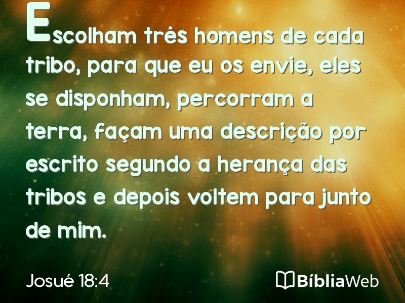 Josué 18:4 em imagem para compartilhar