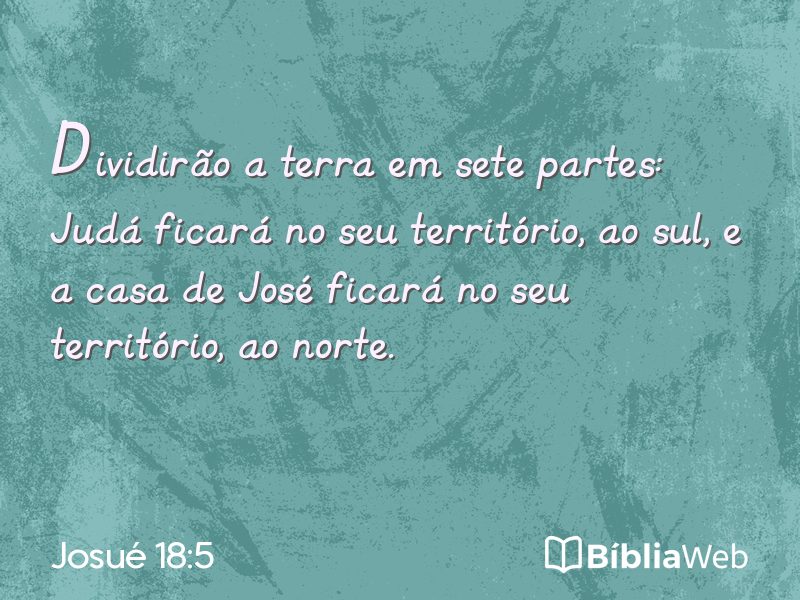Josué 18:5 em imagem para compartilhar