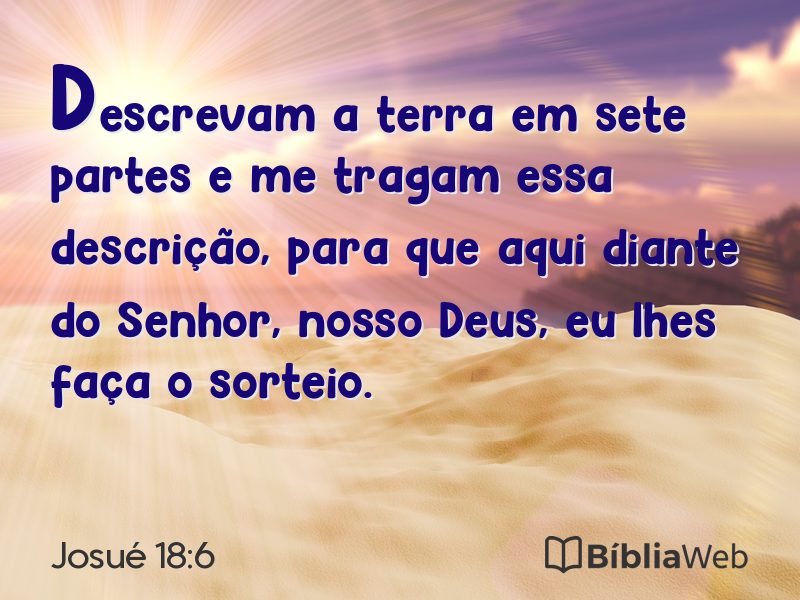 Josué 18:6 em imagem para compartilhar