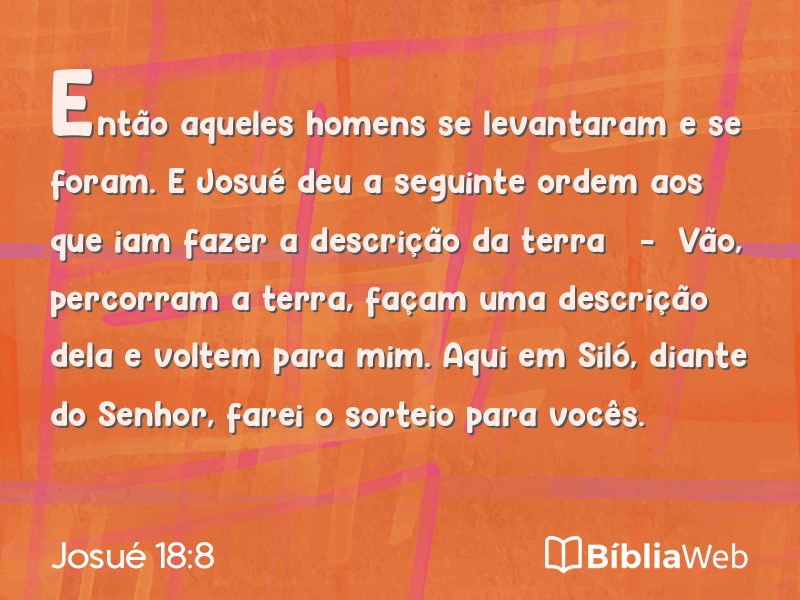 Josué 18:8 em imagem para compartilhar