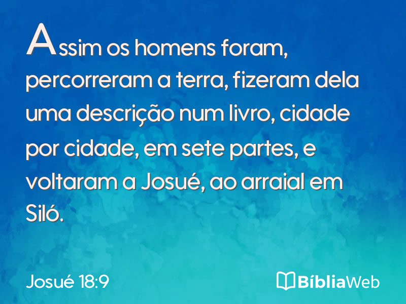 Josué 18:9 em imagem para compartilhar