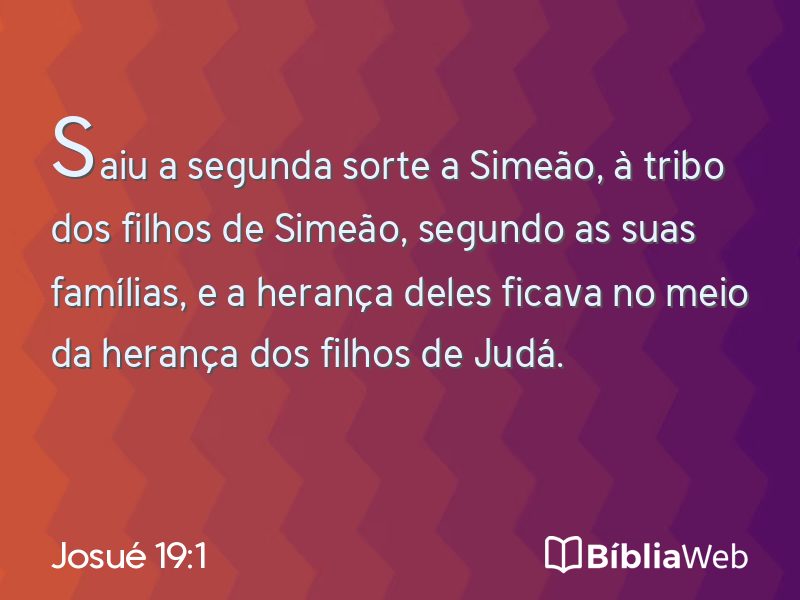 Josué 19:1 em imagem para compartilhar