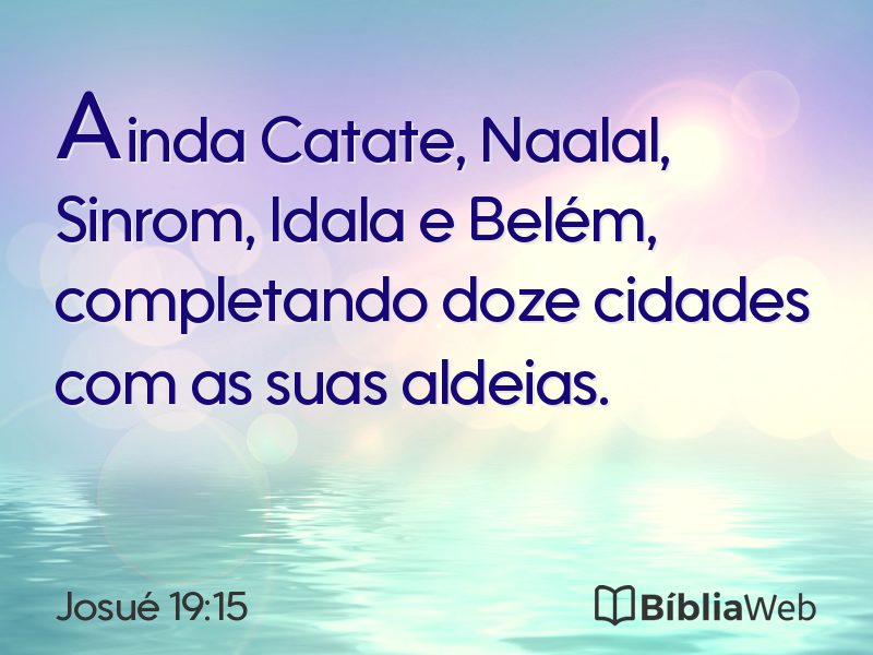 Josué 19:15 em imagem para compartilhar