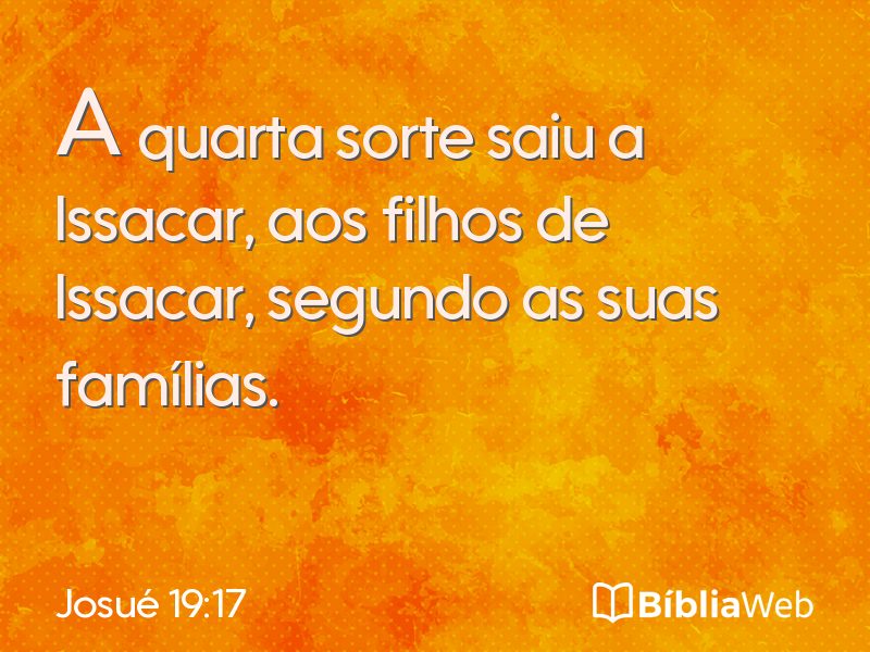 Josué 19:17 em imagem para compartilhar