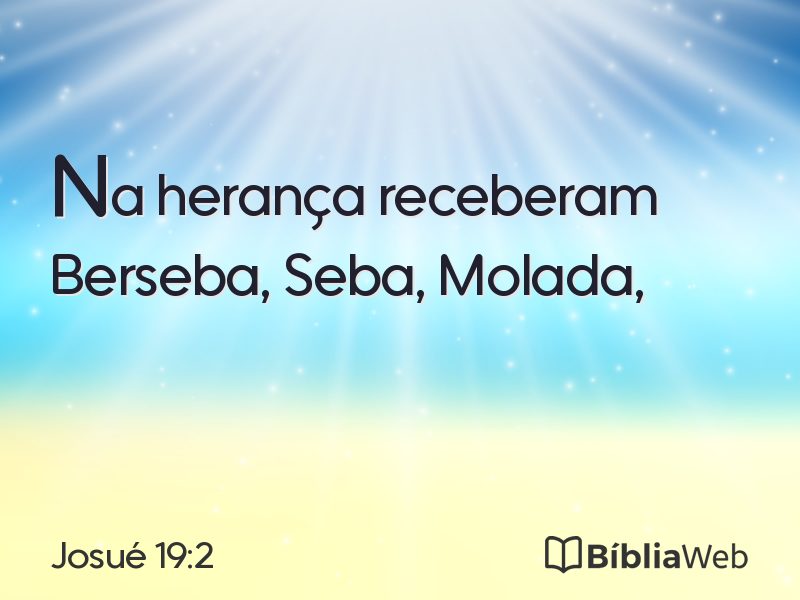 Josué 19:2 em imagem para compartilhar