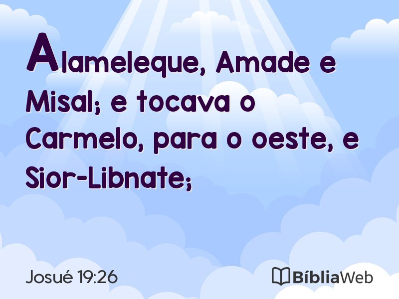 Josué 19:26 em imagem para compartilhar