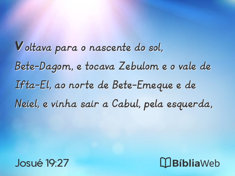 Josué 19:27 em imagem para compartilhar