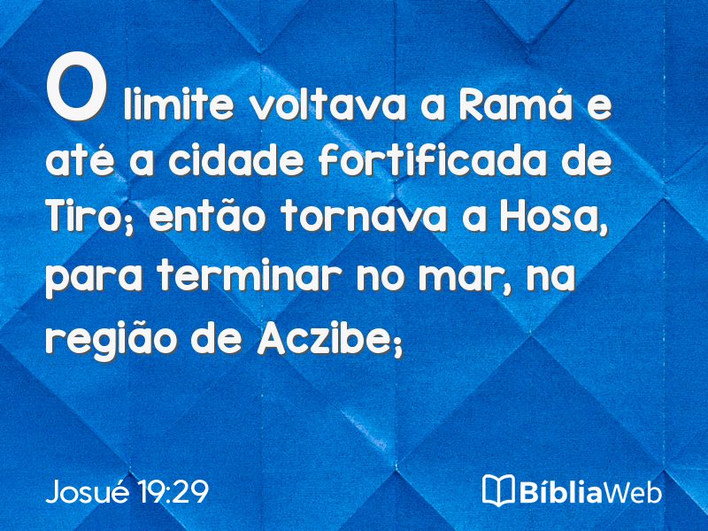 Josué 19:29 em imagem para compartilhar