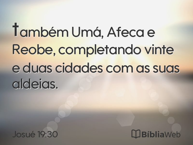 Josué 19:30 em imagem para compartilhar