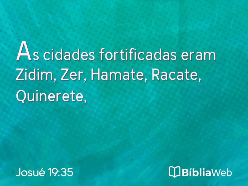 Josué 19:35 em imagem para compartilhar