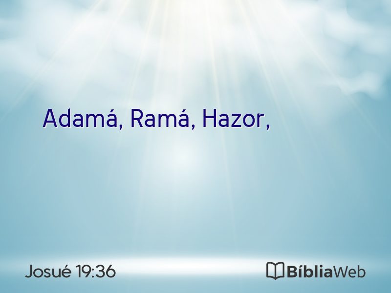 Josué 19:36 em imagem para compartilhar