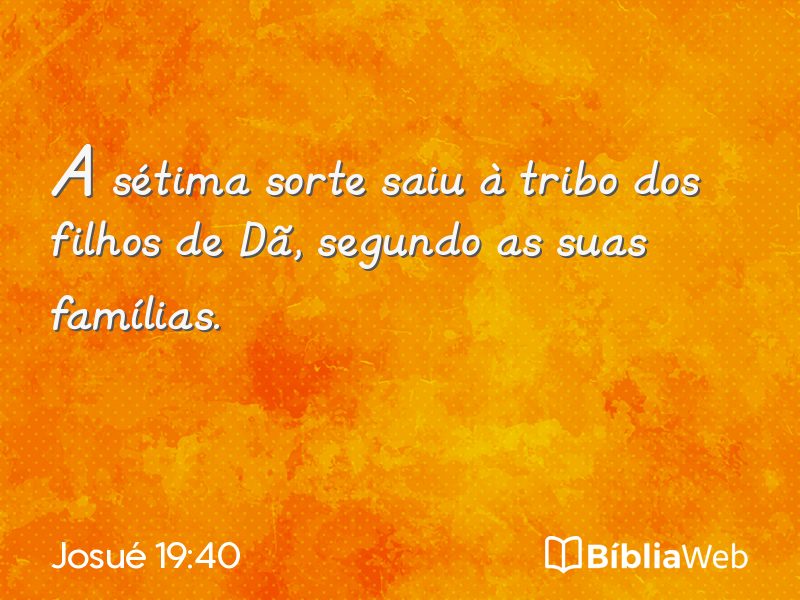 Josué 19:40 em imagem para compartilhar