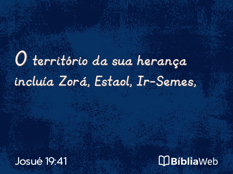 Josué 19:41 em imagem para compartilhar
