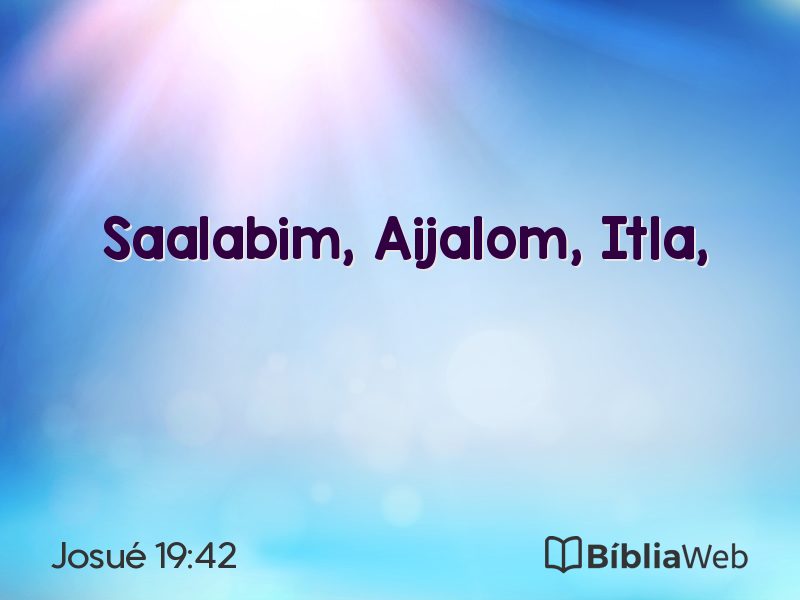 Josué 19:42 em imagem para compartilhar