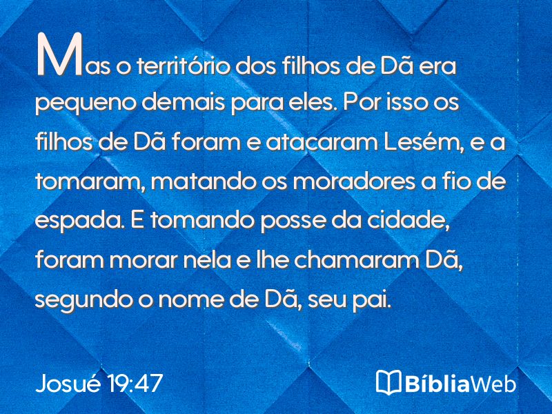 Josué 19:47 em imagem para compartilhar